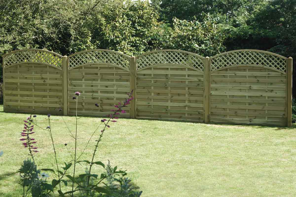 Arched Lattice Top Timber Panel Garden Fencing Ashford Kent