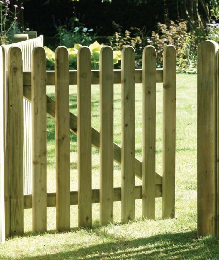 Elite Round Top Picket Gate