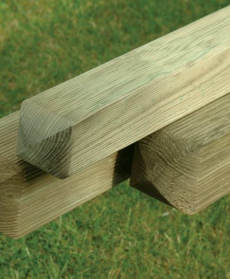 Planed & Ribbed Pine Posts