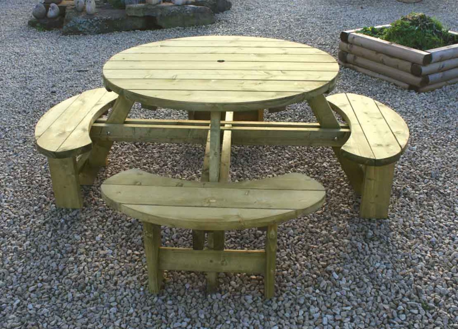Elite Round Table & Bench Seat Garden Furniture Ashford Kent