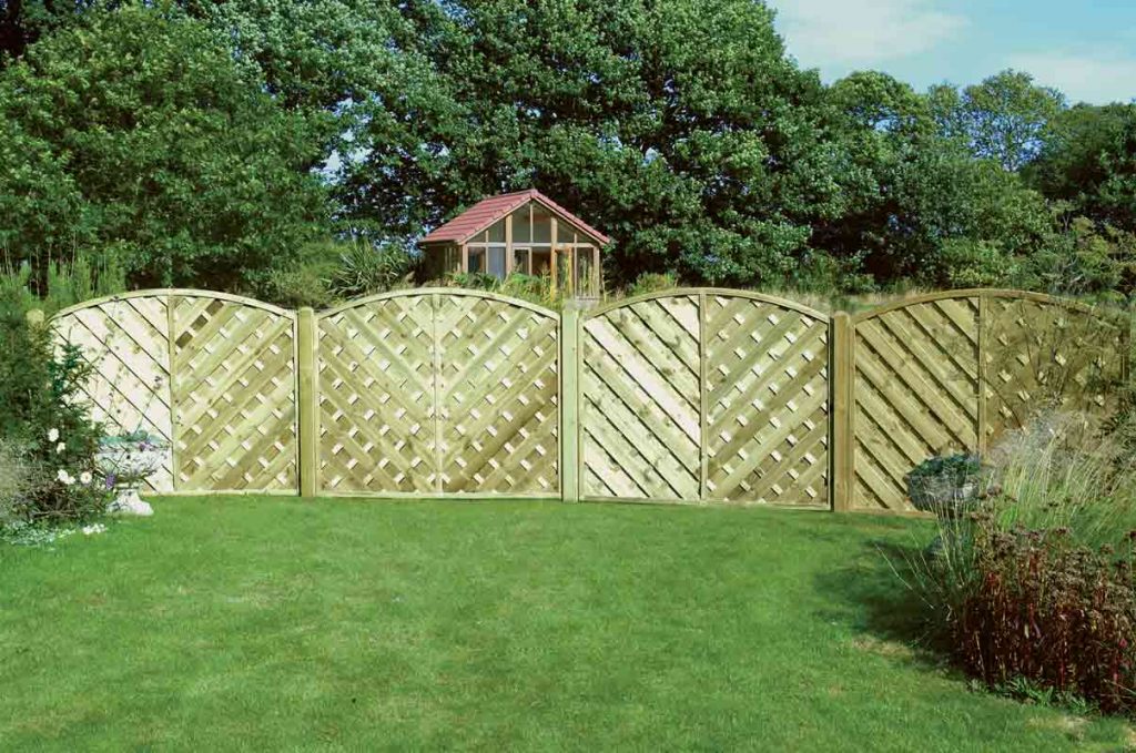 'V' Arched Timber Panel Garden Fencing Ashford Kent