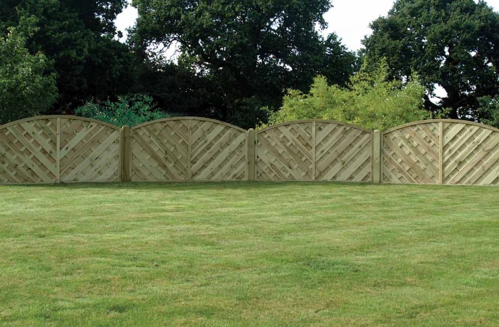 'V' Arched Timber Panel Garden Fencing Ashford Kent