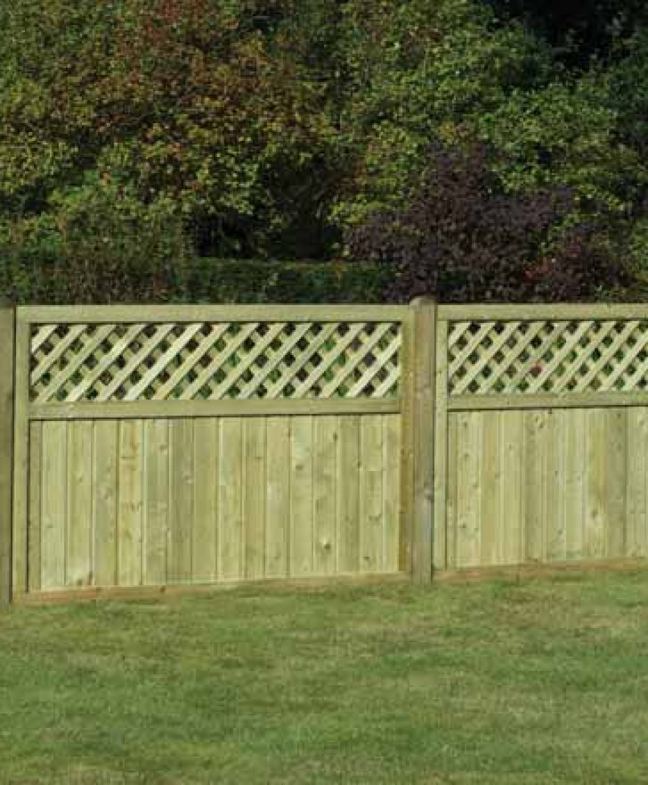 Timber Fence Panels in Ashford, Kent Lattice, Arched, Cross Top