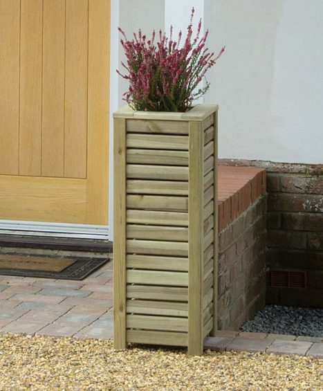 Slatted Square Planter