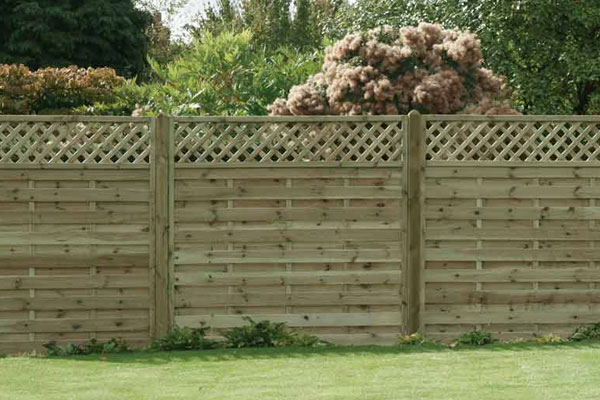 Lattice Top Timber Fence Panel in Ashford Kent