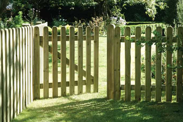 Round Top Picket Timber Fence Panel in Ashford Kent