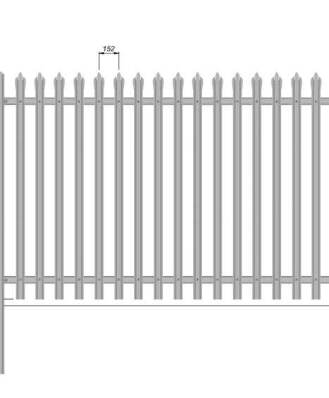 1.8m High Steel Palisade Fencing