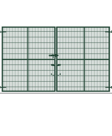 2.4m High 656 Clad Gate in Green – Double Leaf