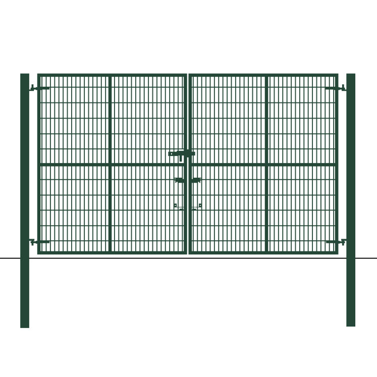 1.8m High 656 Clad Gate in Green – Double Leaf