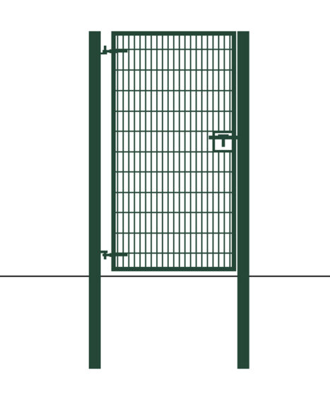 2.4m High 656 Clad Gate in Green – Single Leaf