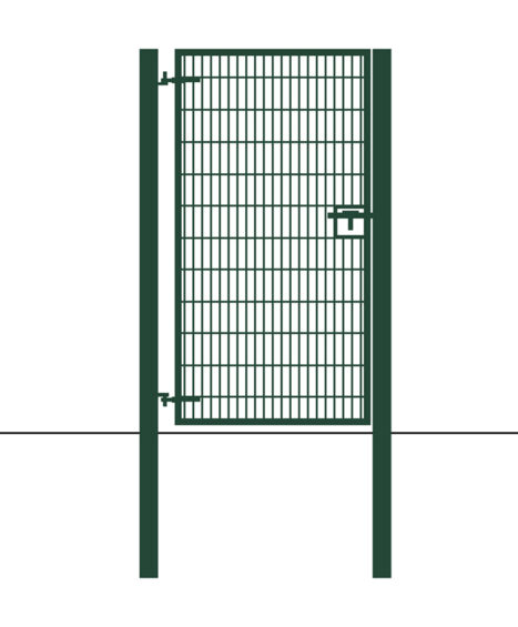 1.8m High 656 Clad Gate in Green – Single Leaf