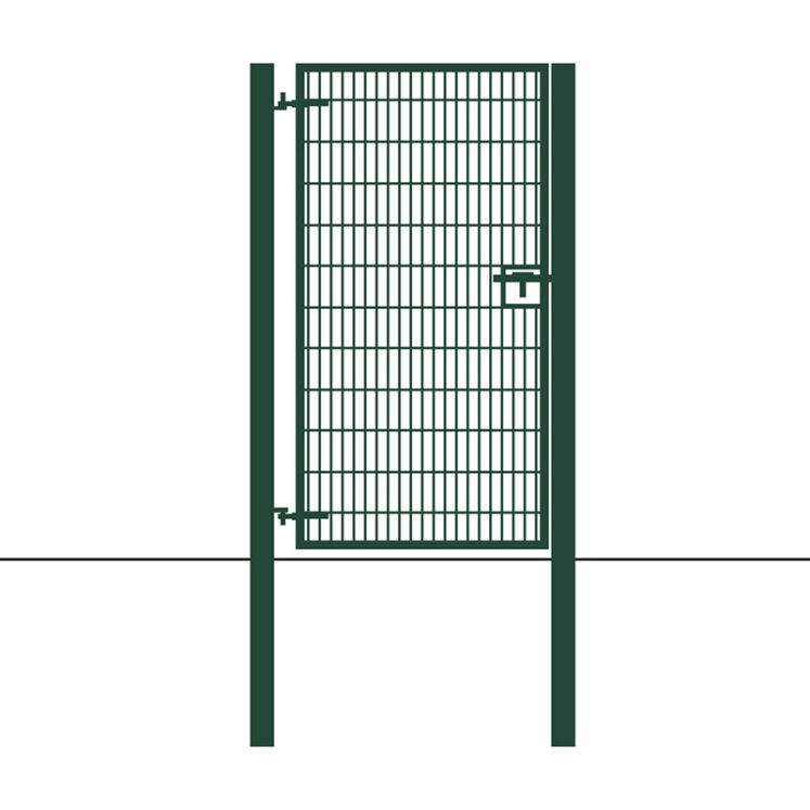 1.8m High 656 Clad Gate in Green – Single Leaf