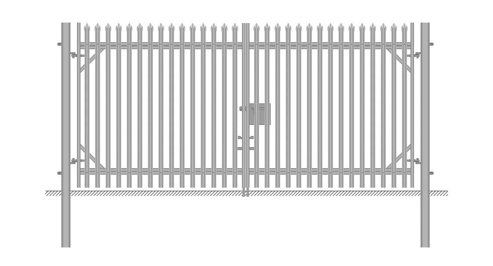 Double Leaf Steel Palisade Gates