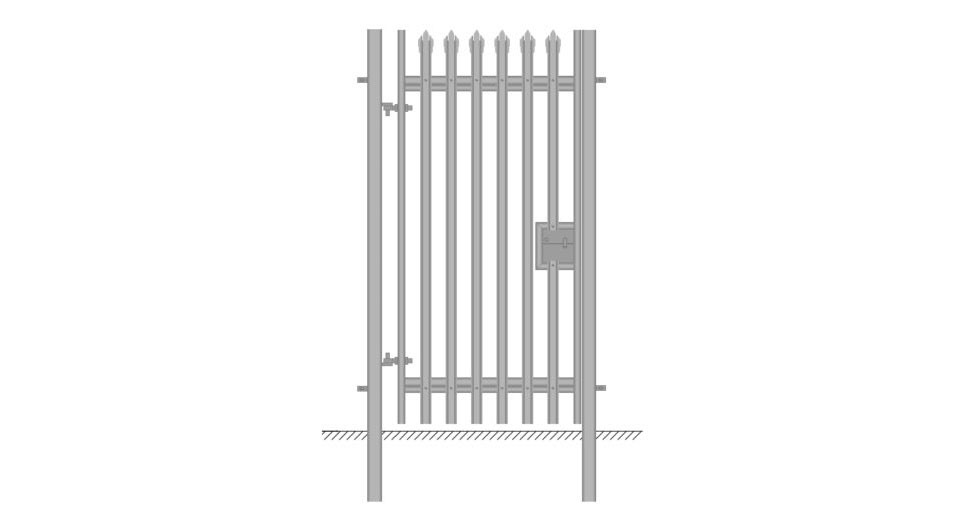 Single Leaf Steel Palisade Gates