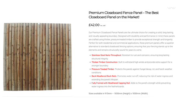 Durapost 5 Premium Closeboard Panels